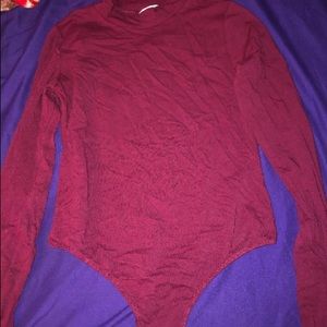 Burgundy Fashion Nova Body Suit